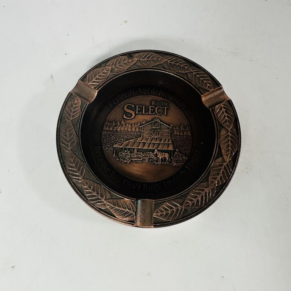 EUC Winston Select Copper Tone Ashtray Vintage Perfectly Aged Tobaccos